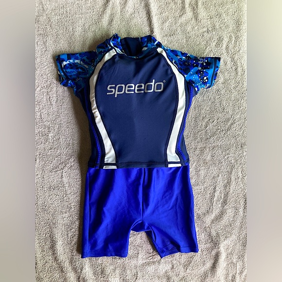 Speedo Swim Speedo Kids Blue Swim Suit Built In Life Jacket Poshmark